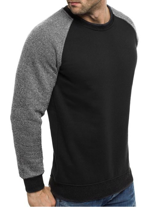 Egyszerű fekete szürke pulóver ATHLETIC 789