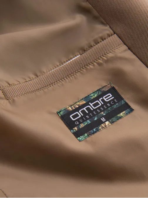 Trendi kávé színű kabát V1 COSC-0112