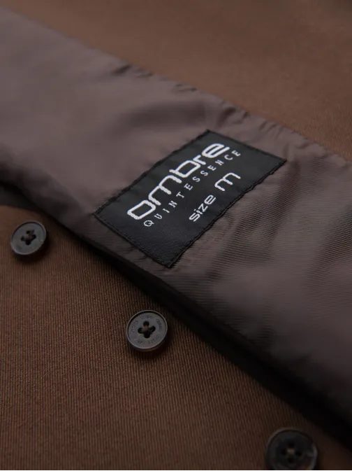 Férfi barna divatmellény V2 BLZV-0142 BLZV-0142