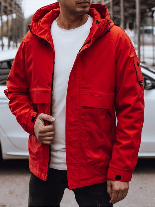 Átmeneti kabát sportos design piros