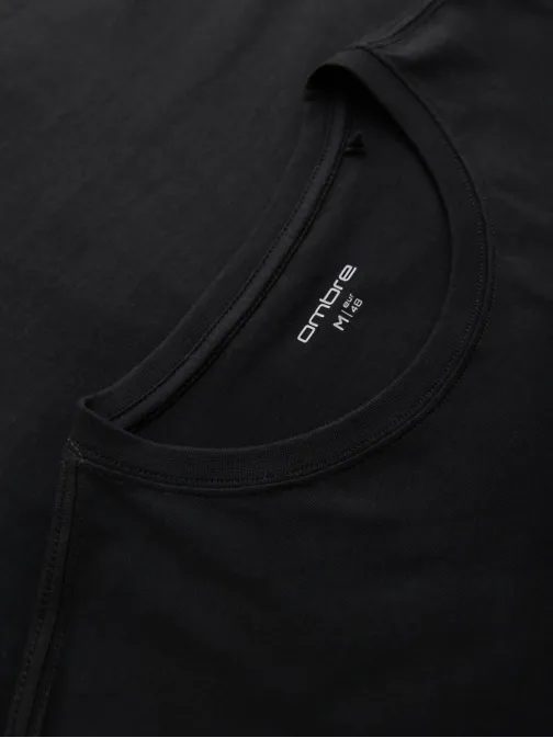 Fekete férfi póló modern nyomtatással V1 TSPT-0261