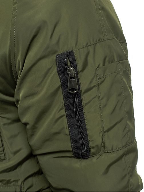 Téli férfi bomber dzseki KHAKI zöld J.STYLE 506
