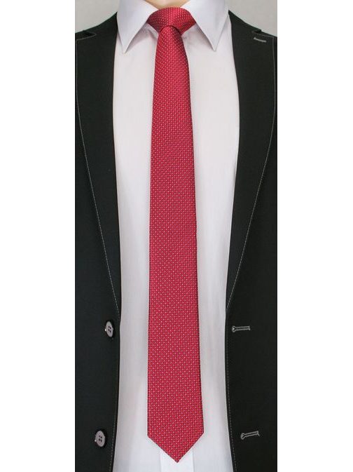 Piros apró mintás nyakkendő