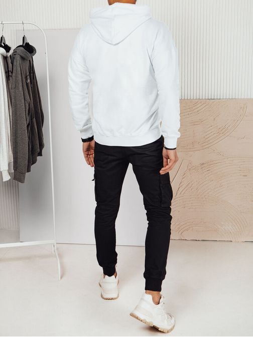 Egyedi fehér kapucnis pulóver egyedi felirattal