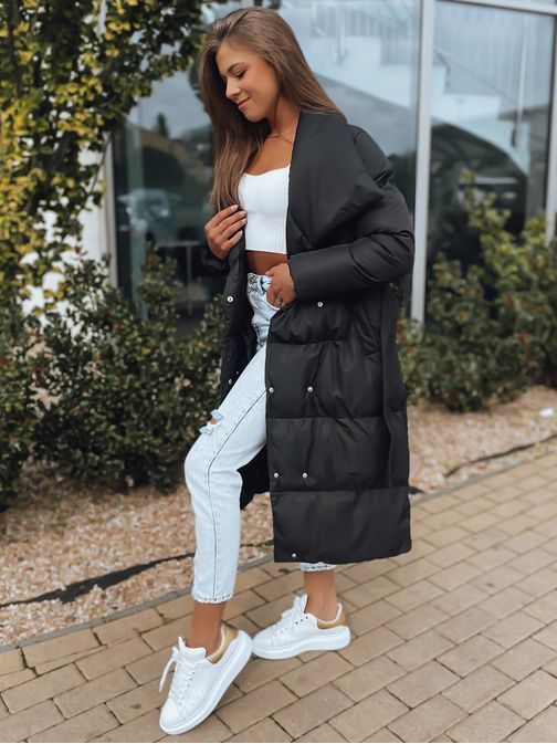 Női hosszú steppelt kabát Favi