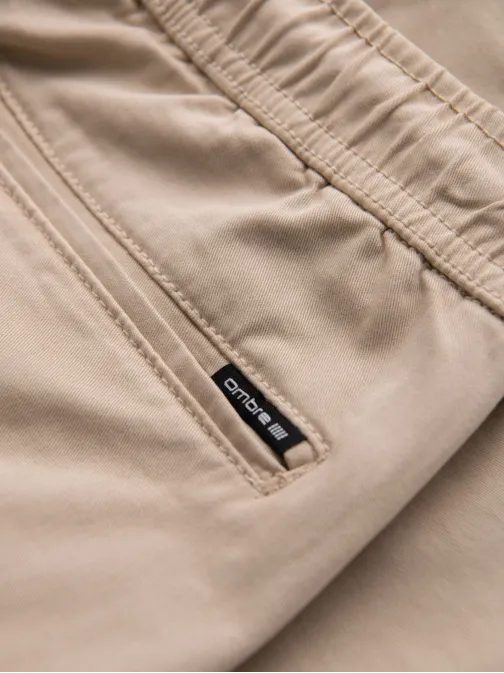 Egyedi bézs színű zsebes rövidnadrág V3 SRCG-0190