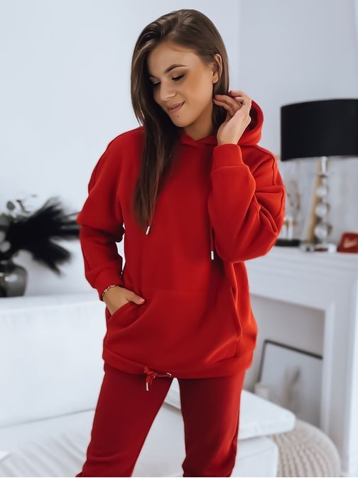 Különleges piros női pulóver Nastia