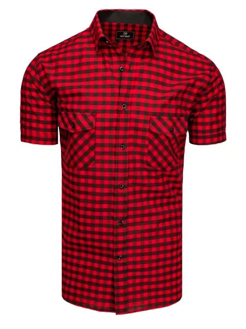 Fekete-piros kockás mintás ing