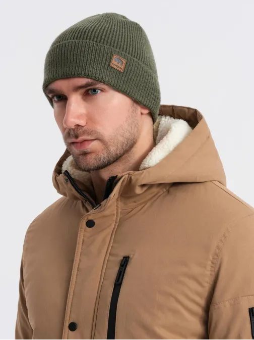 Egyedi olíva színű férfi sapka V4 ACWH-0123