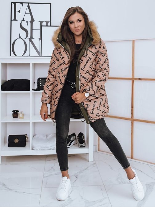 Zöld női parka kabát Sueno