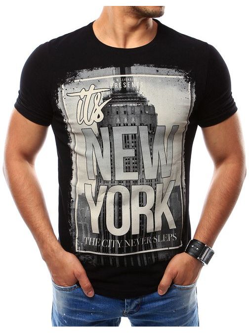 Fekete NEW YORK feliratos póló