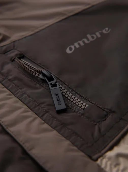 Kényelmes bézs-barna átmeneti sportkabát V19 JANP-0194