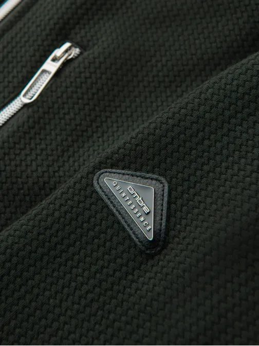 Sötétzöld férfi kabát állógallérral V3 JANP-0229 JANP-0229