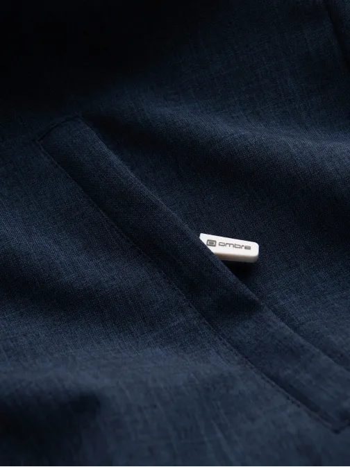 Kényelmes átmeneti sportos sötét kék dzseki V2 JANP-0136