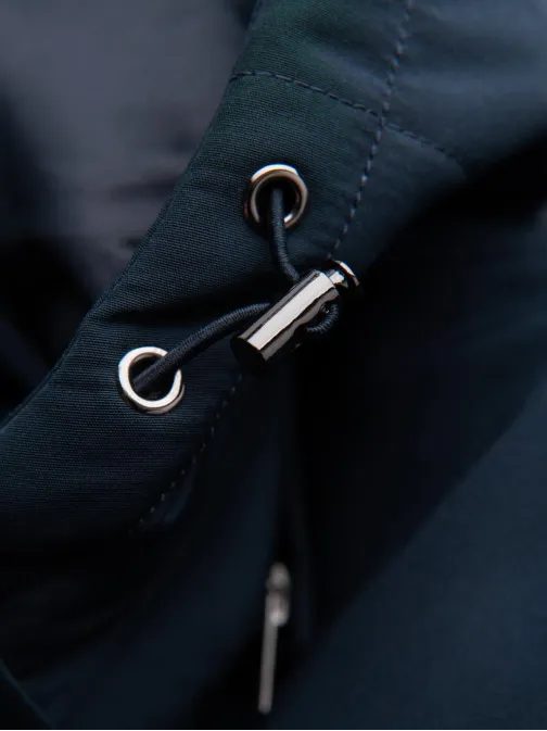 Férfi kabát télire kék színben V2 OM-JAHP-0237 OM-JAHP-0237