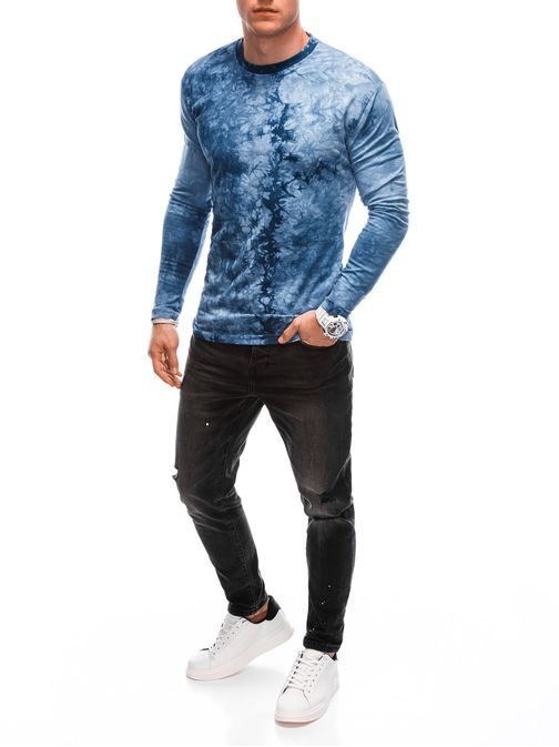 Batikolt kék hosszú ujjú póló  L165