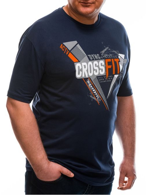 Sötét kék Plus Size póló CrossFit S1672