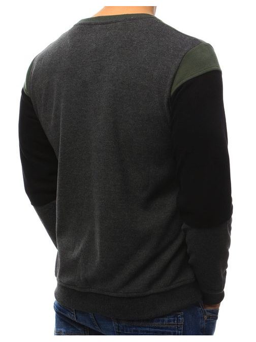 Antracitovo-čierny pruhovaný sveter