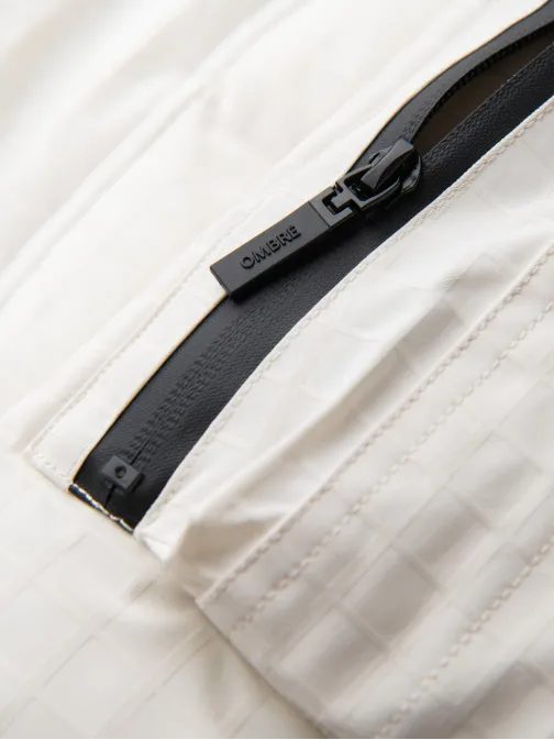 Időtlen steppelt fehér férfi parka V1 JALJ-0201