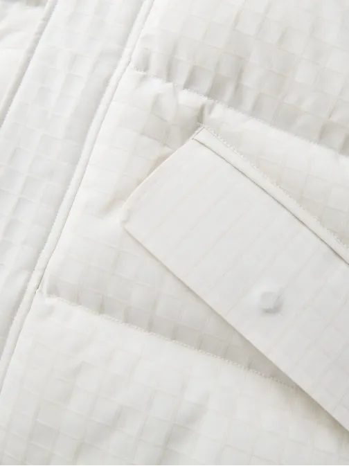 Időtlen steppelt fehér férfi parka V1 JALJ-0201