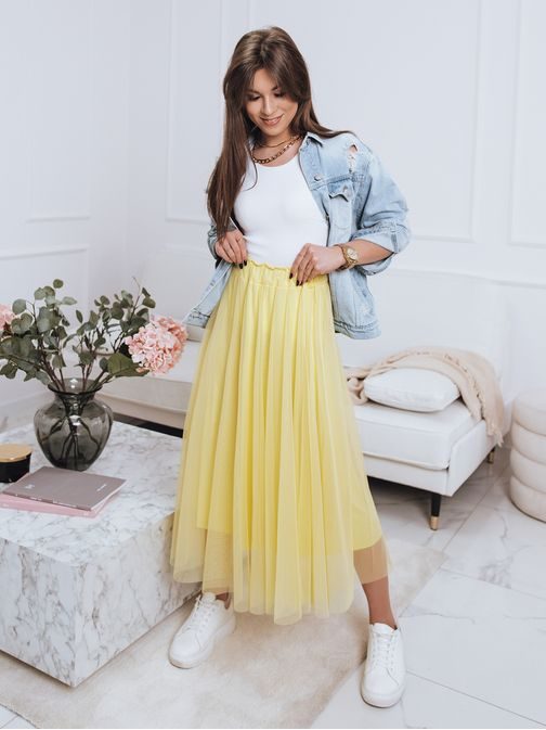 Egyedi citromsárga női tüllszoknya Atena