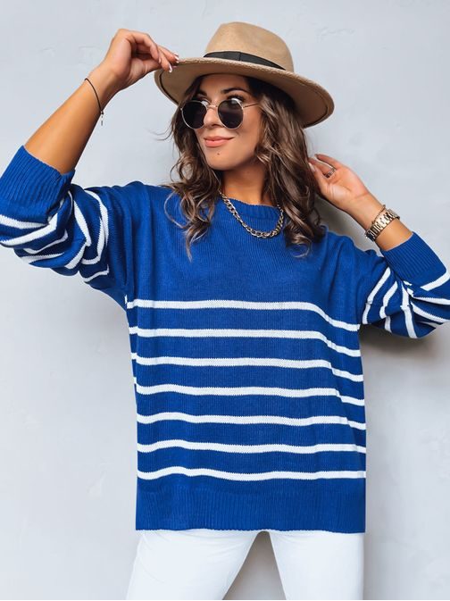 Trendi kék női oversize pulóver  Sewerus