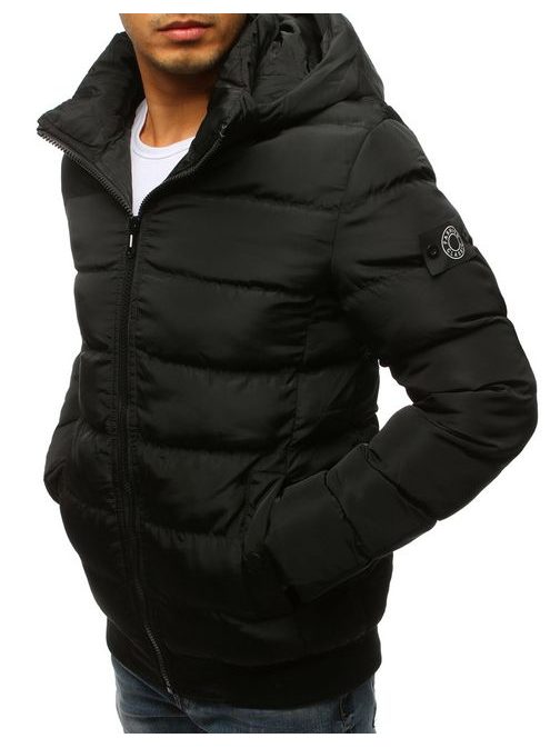 Trendi fekete téli kabát
