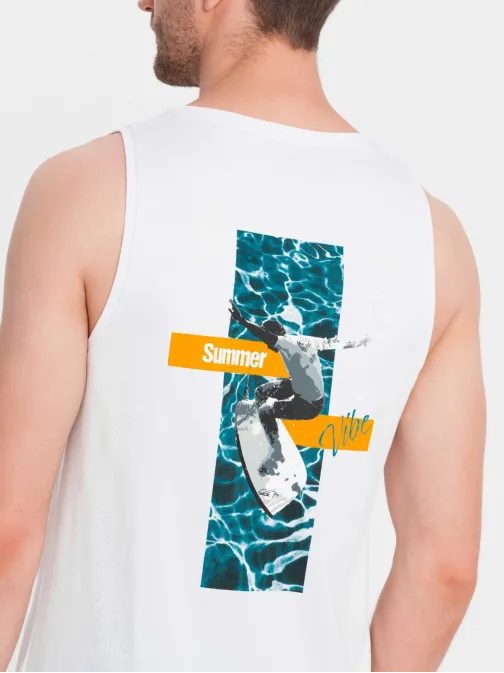 Fehér atléta nyári motívummal  V2 TSTT-0191