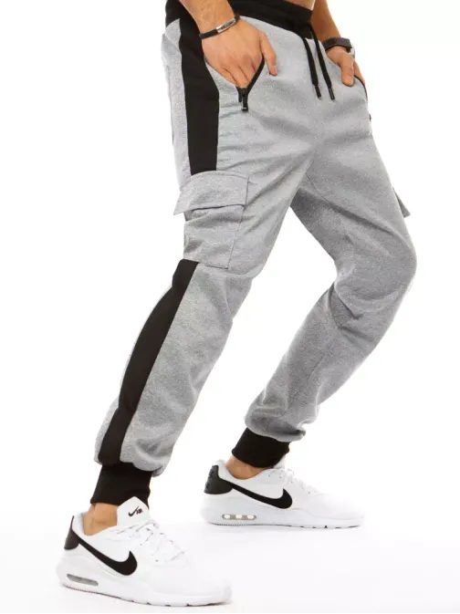 Kényelmes szürke melegítő nadrág