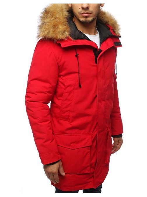Fantasztikus piros téli párka kabát