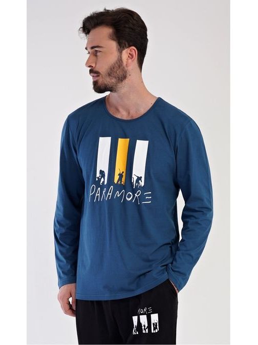 Petróleum kék férfi pizsama Oliver