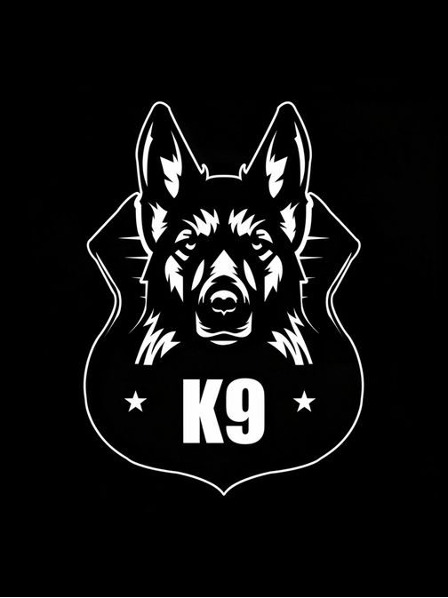 Fekete póló eredeti K9 logóval