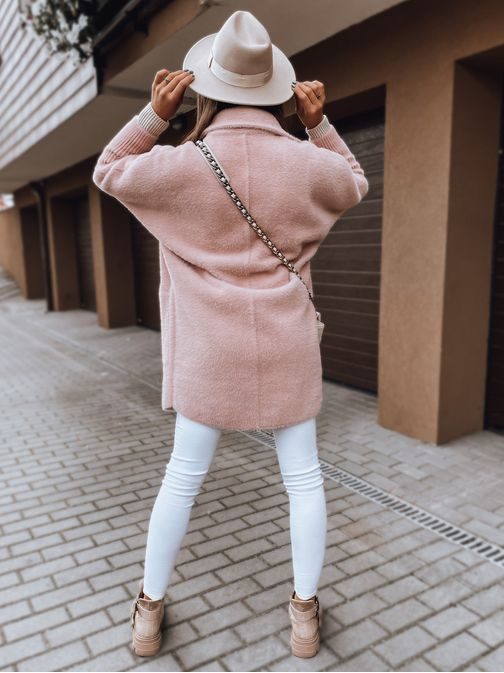 Különleges rózsaszín női kabát Ala Alpaka Rita