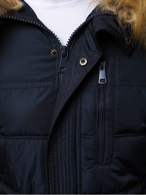 Divatos sötét kék téli parka kabát  JD/352Z