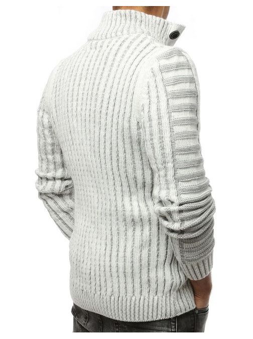 Ecru színű galléros pulóver