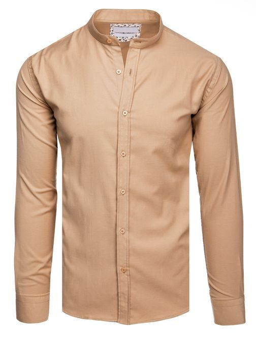 Időtlen bézs férfi ing gallérral