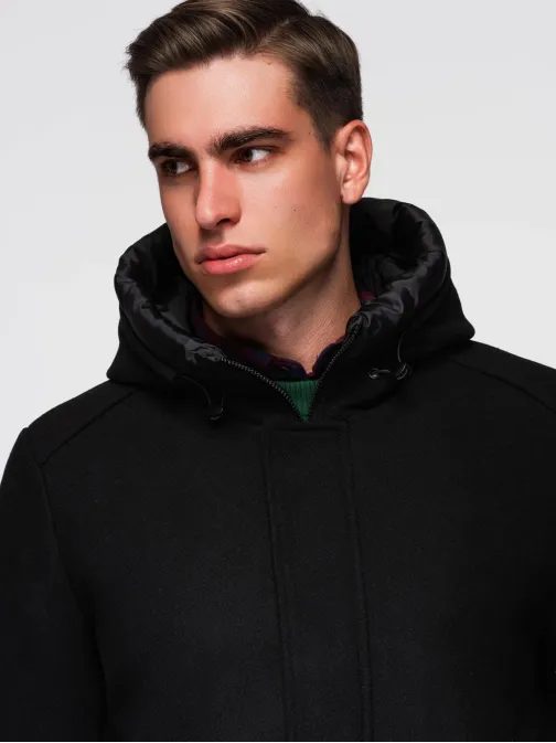 Stílusos férfi kabát fekete V2 OM-COWC-0132 OM-COWC-0132