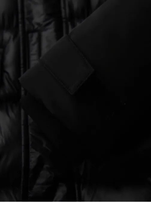 Steppelt fekete fényes férfi parka V1 JALJ-0266