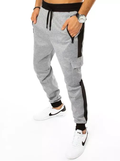 Kényelmes szürke melegítő nadrág