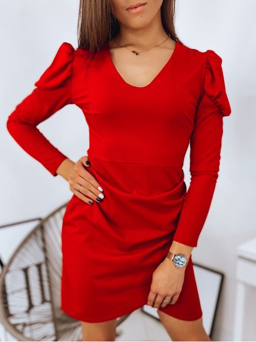 Divatos piros női ruha Kimsey