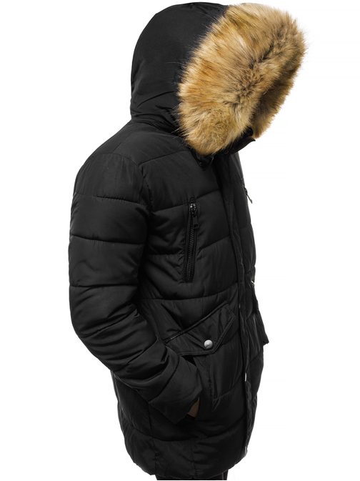 Modern fekete téli parka kabát JD/335Z