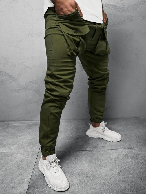 Stílusos khaki zöld jogger nadrág G/11144