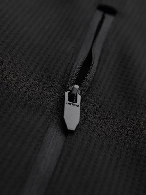 Modern fekete férfi átmeneti kabát V5 JANP-160