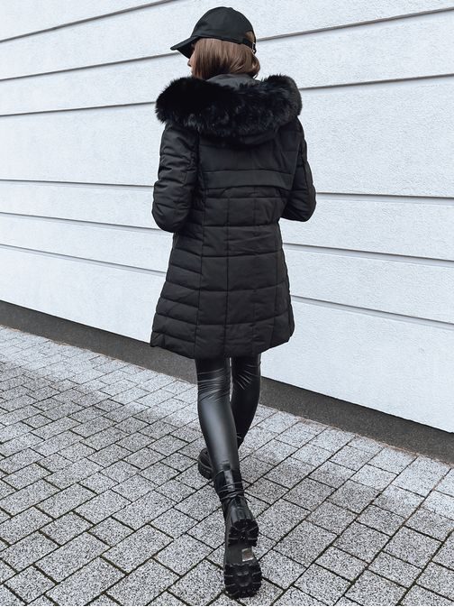 Divatos fekete női kabát Lelisia