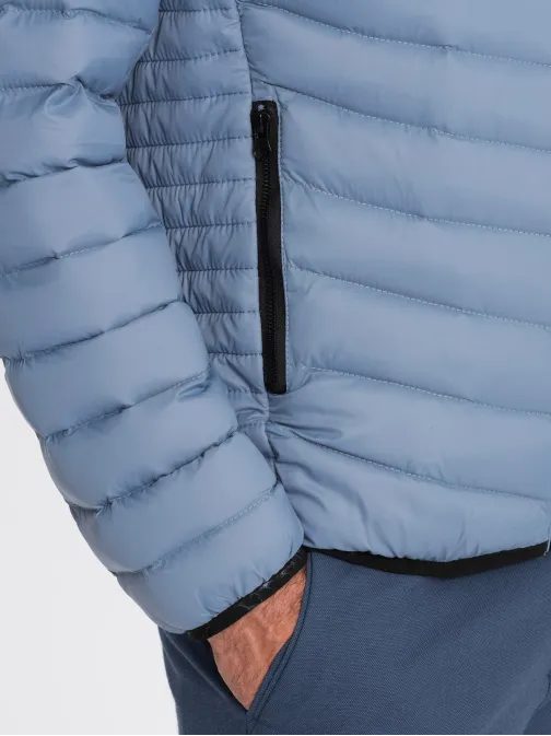 Halvány kék steppelt dzseki  C528