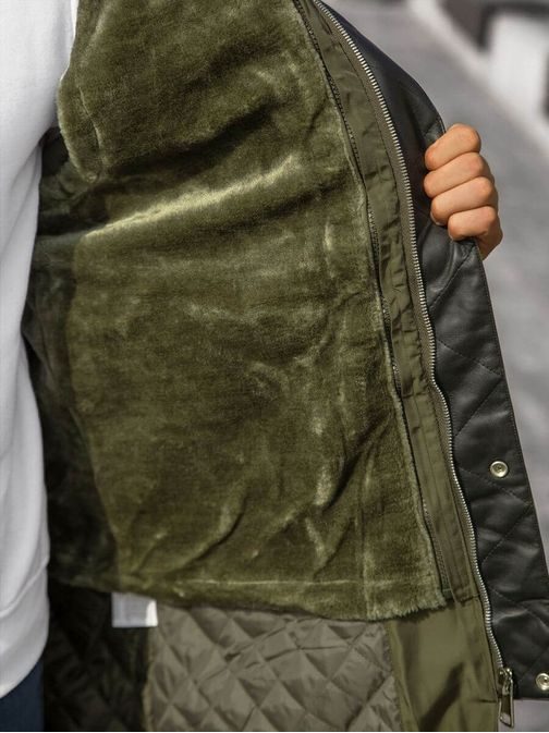 Trendi zöld parka kabát O/88655Z