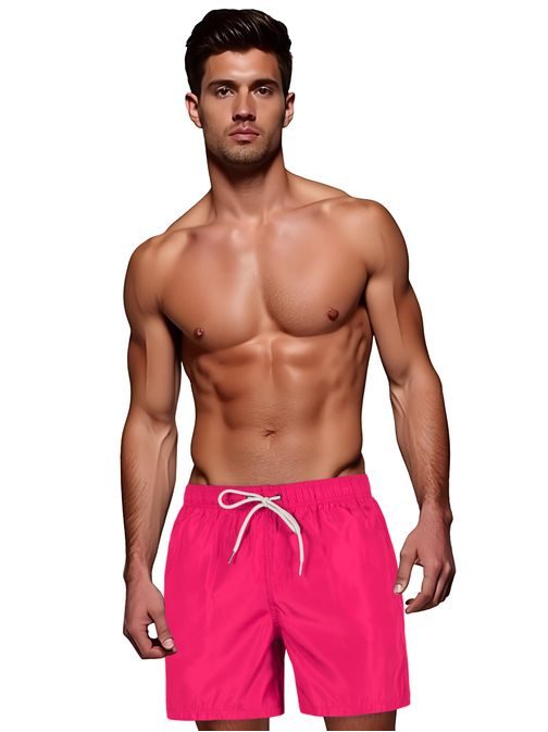 Modern fukszia férfi fürdőruha