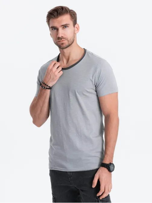 Kényelmes szürke póló S1385