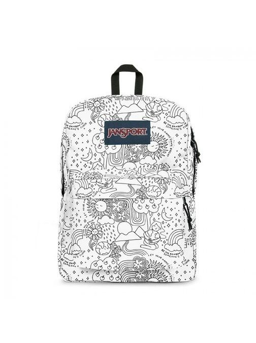 Fehér mintás hátizsák Jansport SuperBreak One