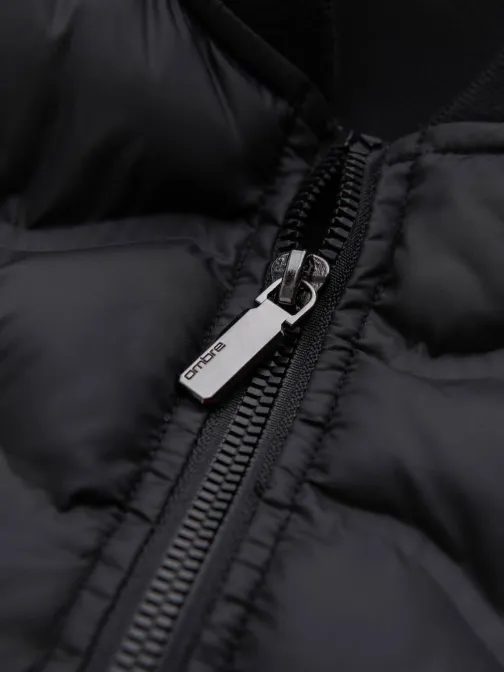 Trendi fekete bomber dzseki V1 JALP-0141